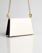 Bolsa Micro Camila com Cinto Couro Off White WOOW