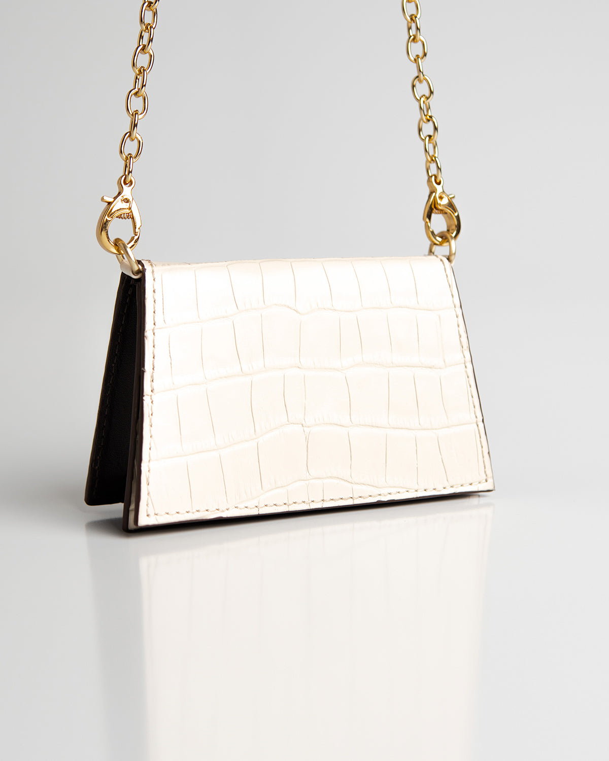 Bolsa Micro Camila com Cinto Couro Off White WOOW