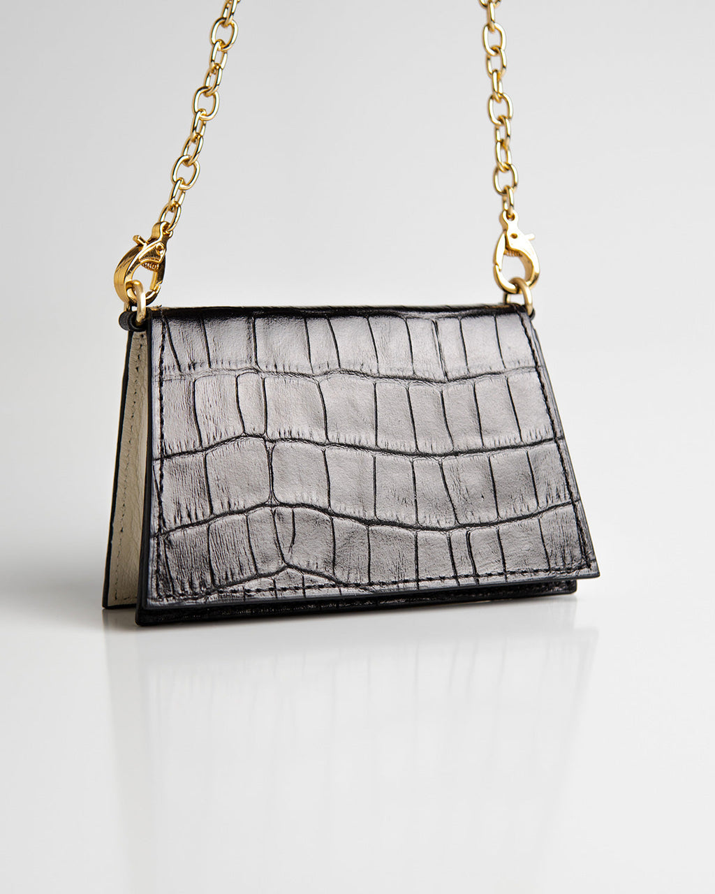 Bolsa Micro Camila com Cinto Couro Preto WOOW