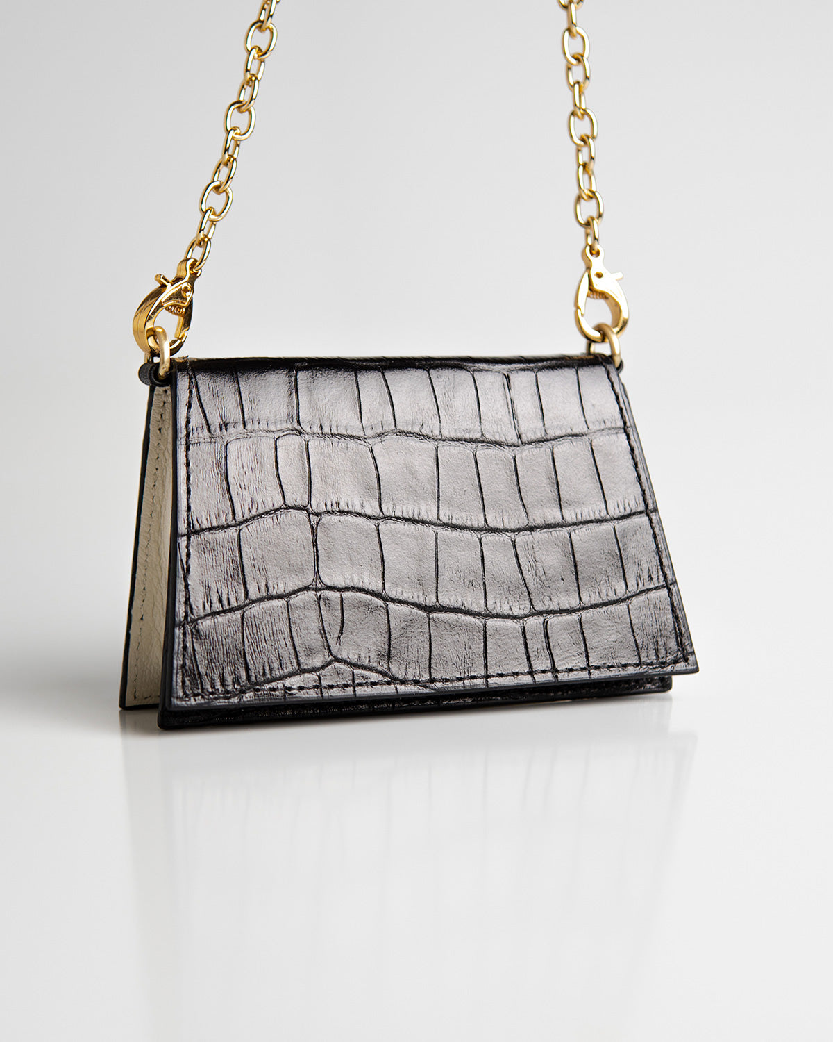 Bolsa Micro Camila com Cinto Couro Preto WOOW