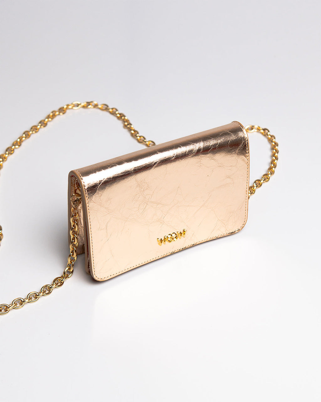 Bolsa Pequena Aura Couro Gold WOOW