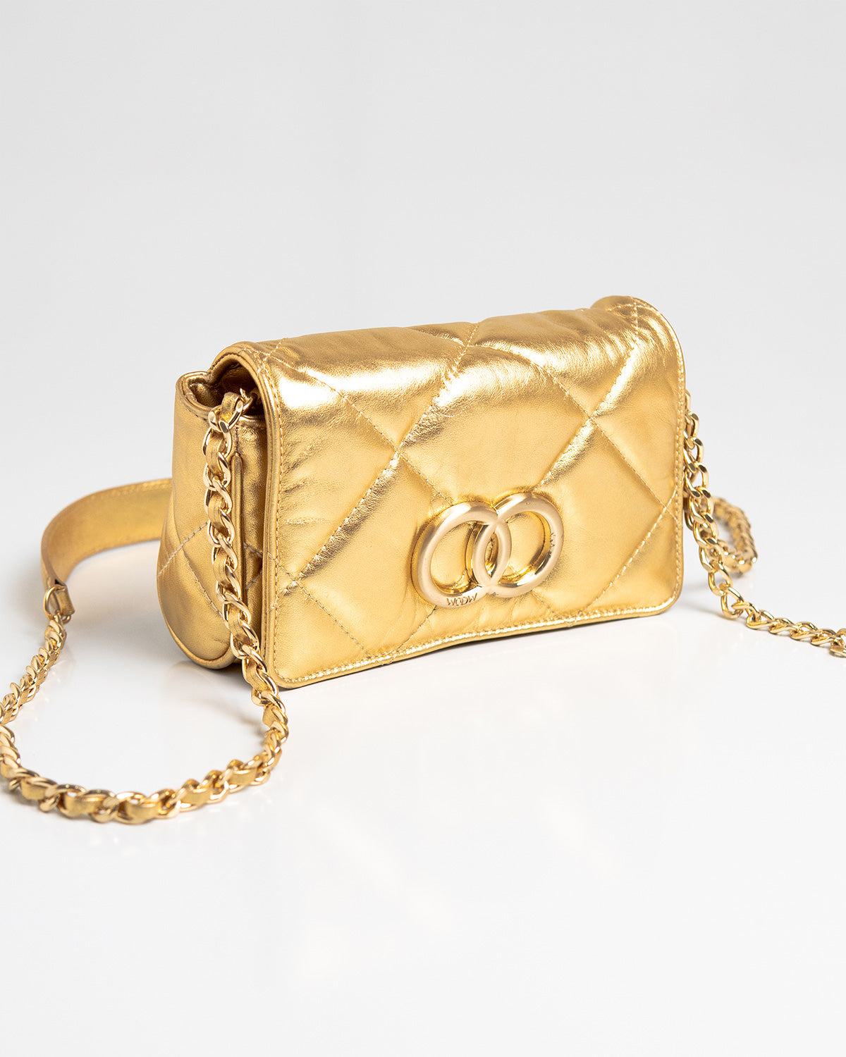 Bolsa Pequena Bella Serena Couro Gold WOOW