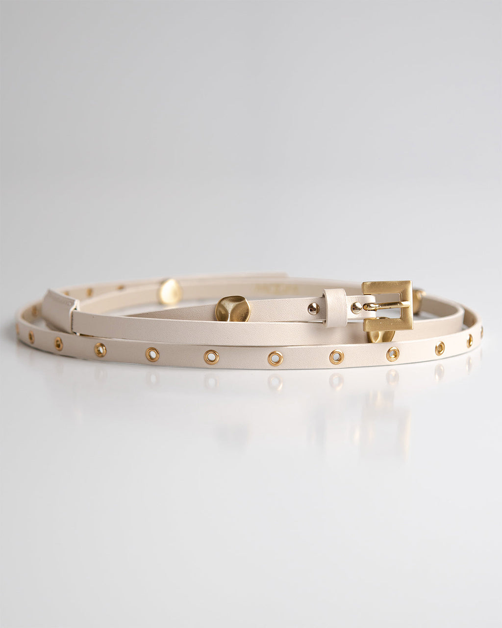 Cinto Carolina Couro Off White WOOW