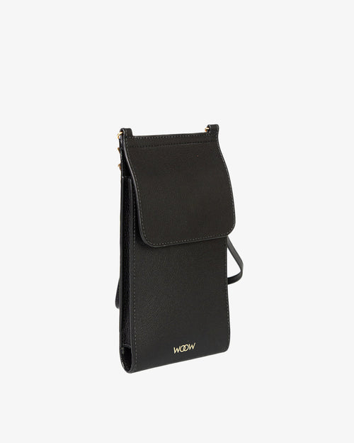 Porta Celular Jade Couro Preto WOOW