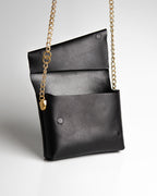 Bolsa Pequena Aya Couro Preto WOOW