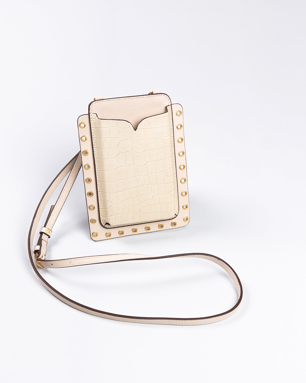 Porta Celular Ina Couro Off White WOOW