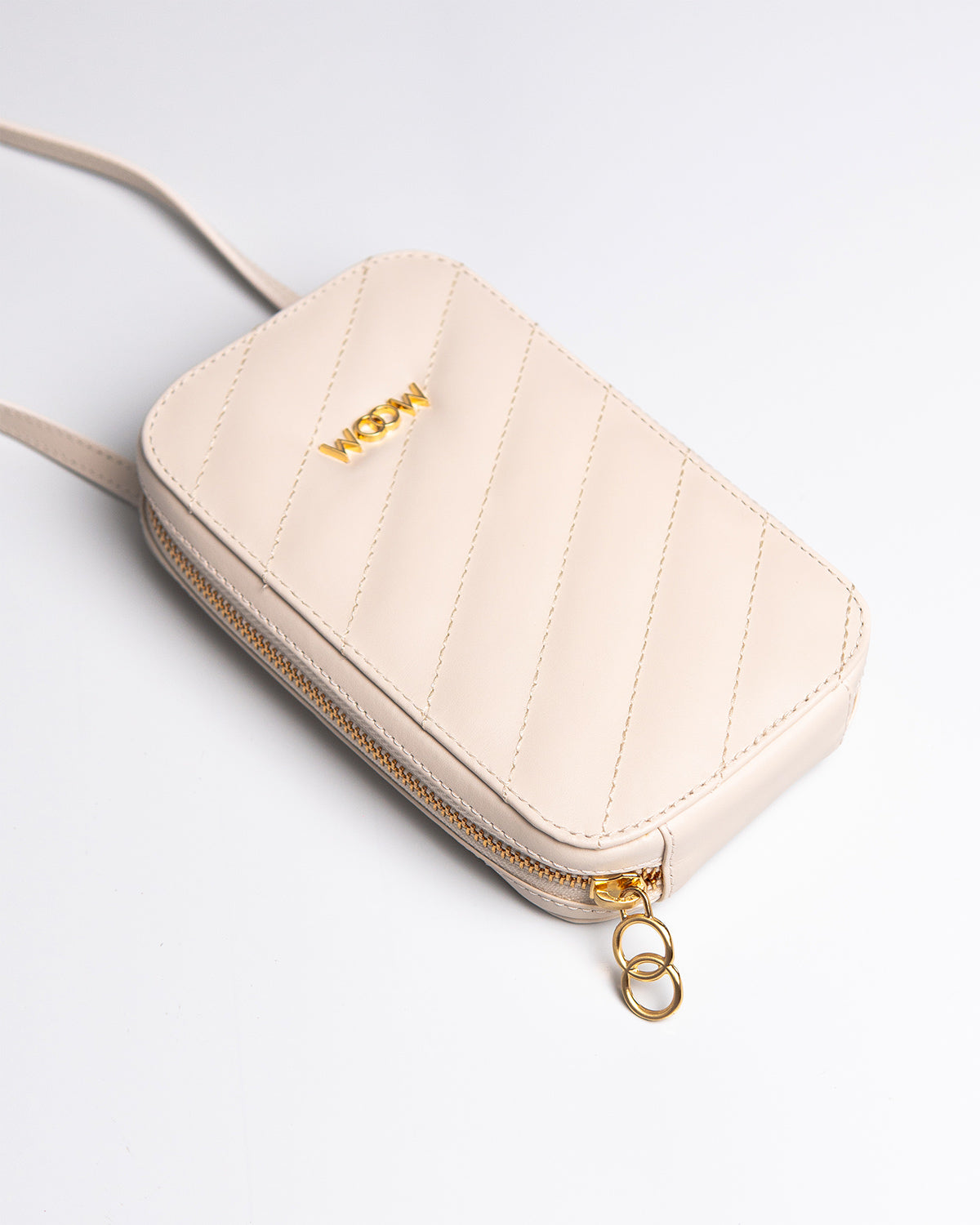 Porta Celular Stella Couro Off White WOOW