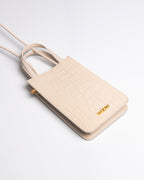 Porta Celular Luna Couro Off White WOOW