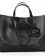 Bolsa Tote Grande Milano Couro Preta WOOW