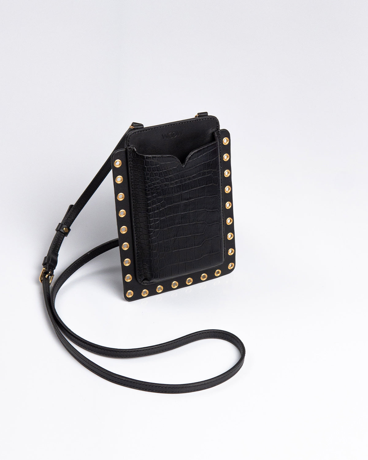 Porta Celular Ina Couro Preto WOOW