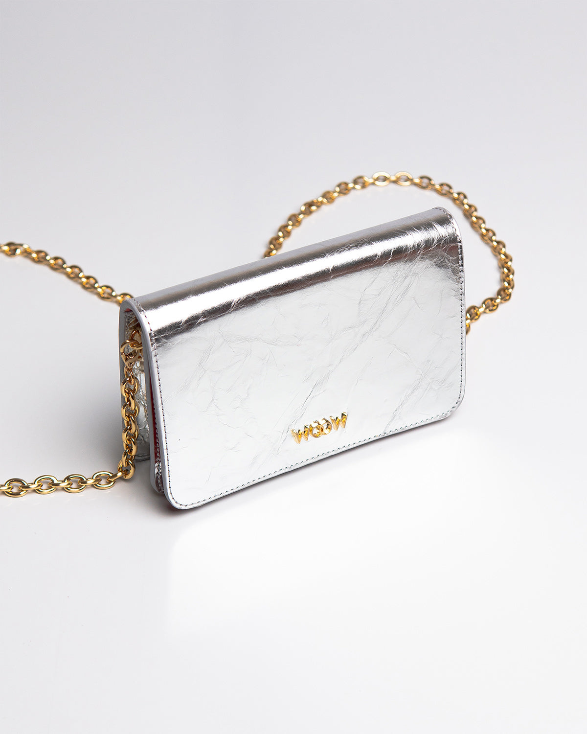 Bolsa Pequena Aura Couro Silver WOOW