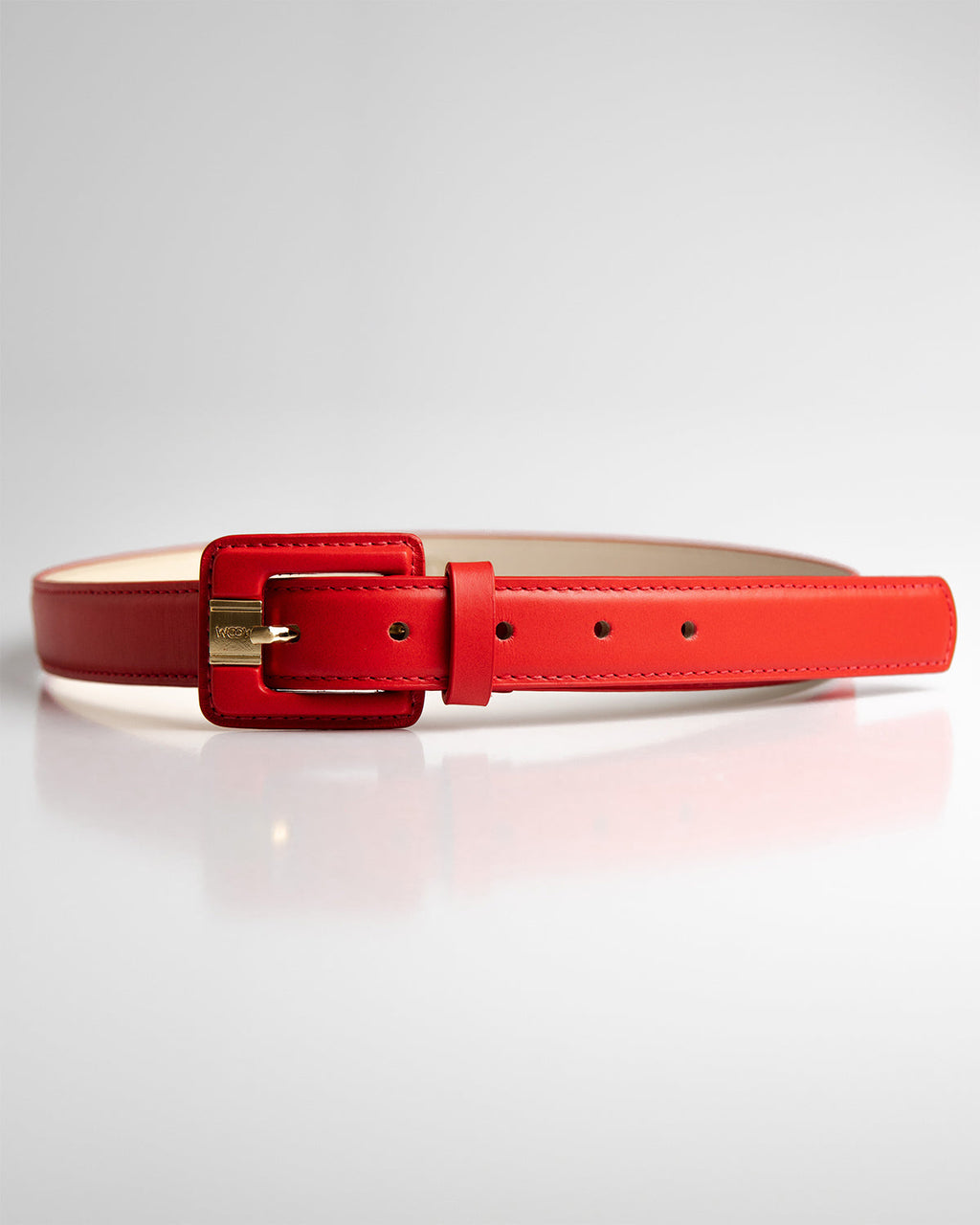 Cinto Eva Couro Vermelho WOOW