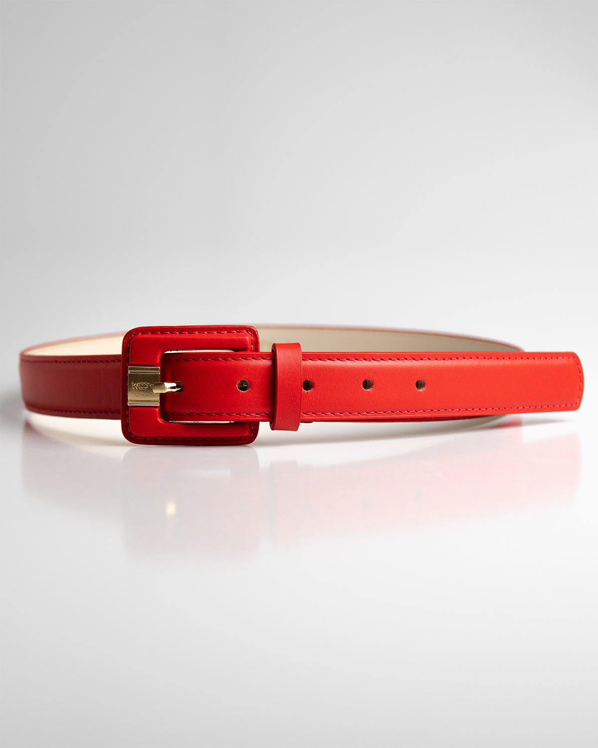 Cinto Eva Couro Vermelho WOOW
