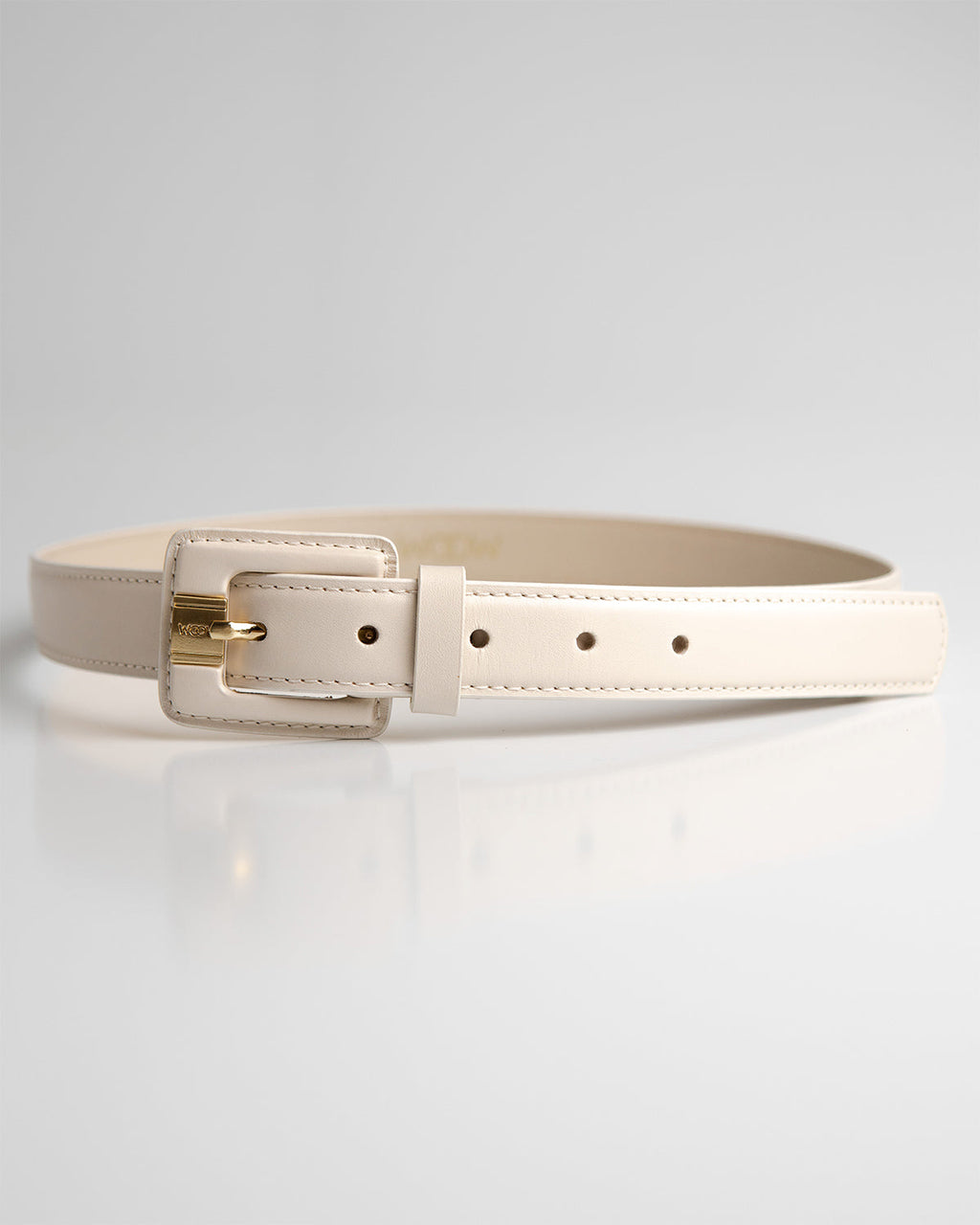 Cinto Eva Couro Off White WOOW
