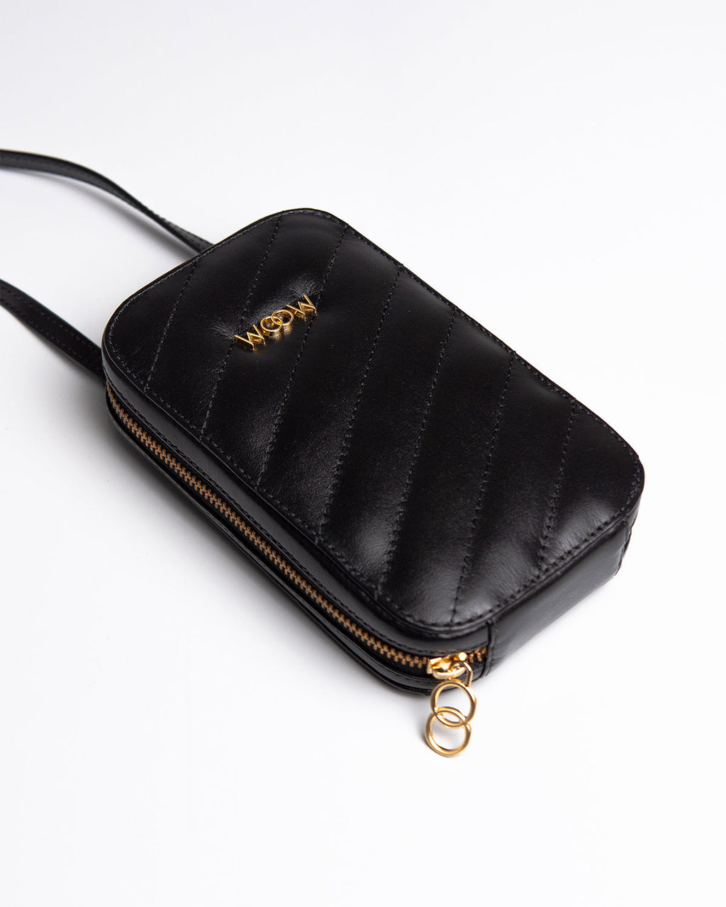 Porta Celular Stella Couro Preto WOOW