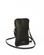 Porta Celular Clara em Couro Preto WOOW