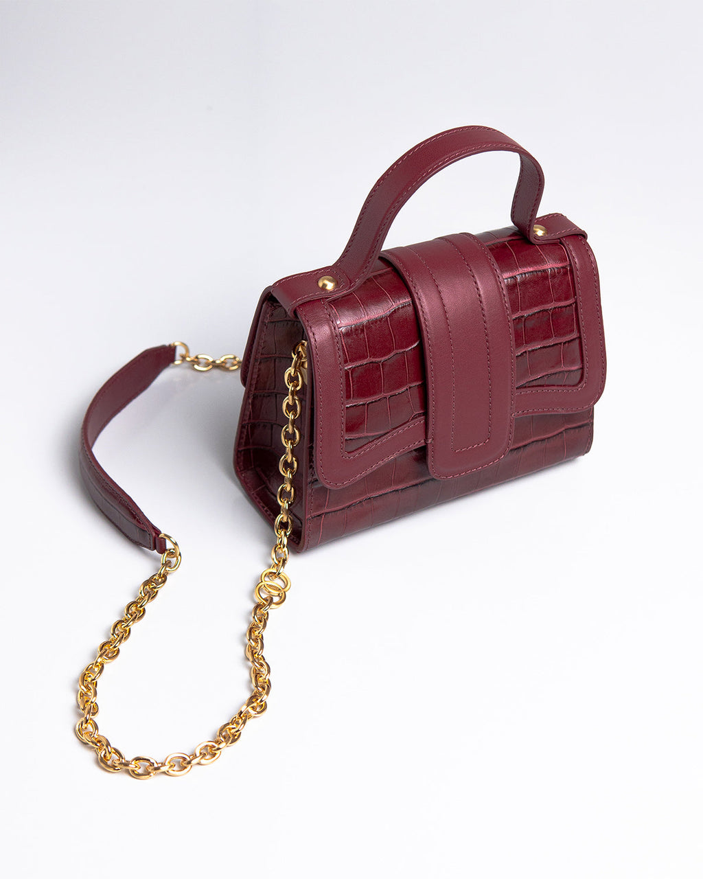 Bolsa Pequena Sophia Couro Bordô WOOW