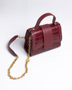 Bolsa Pequena Sophia Couro Bordô WOOW