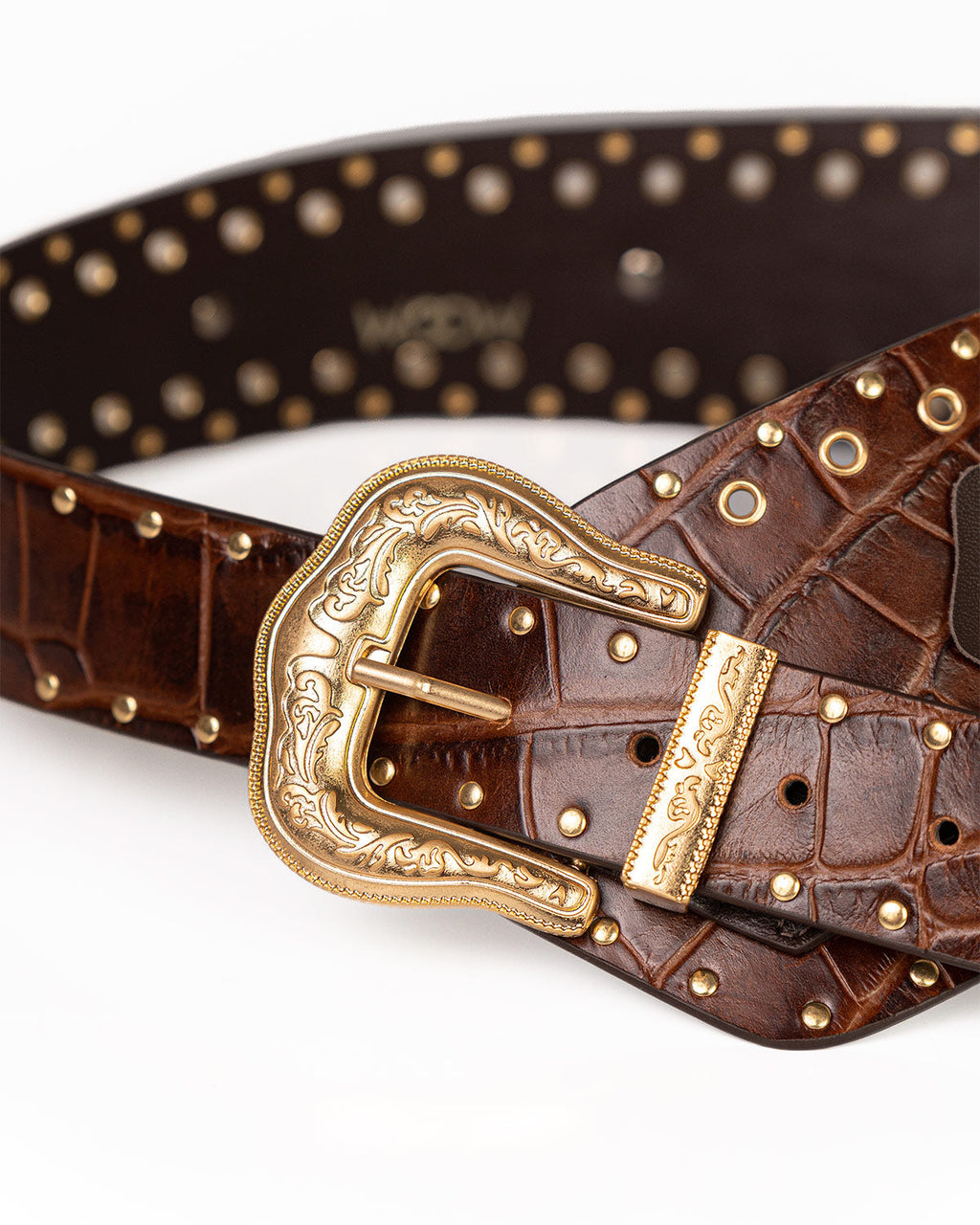 Cinto Western Taylor Couro Croco Ambar WOOW