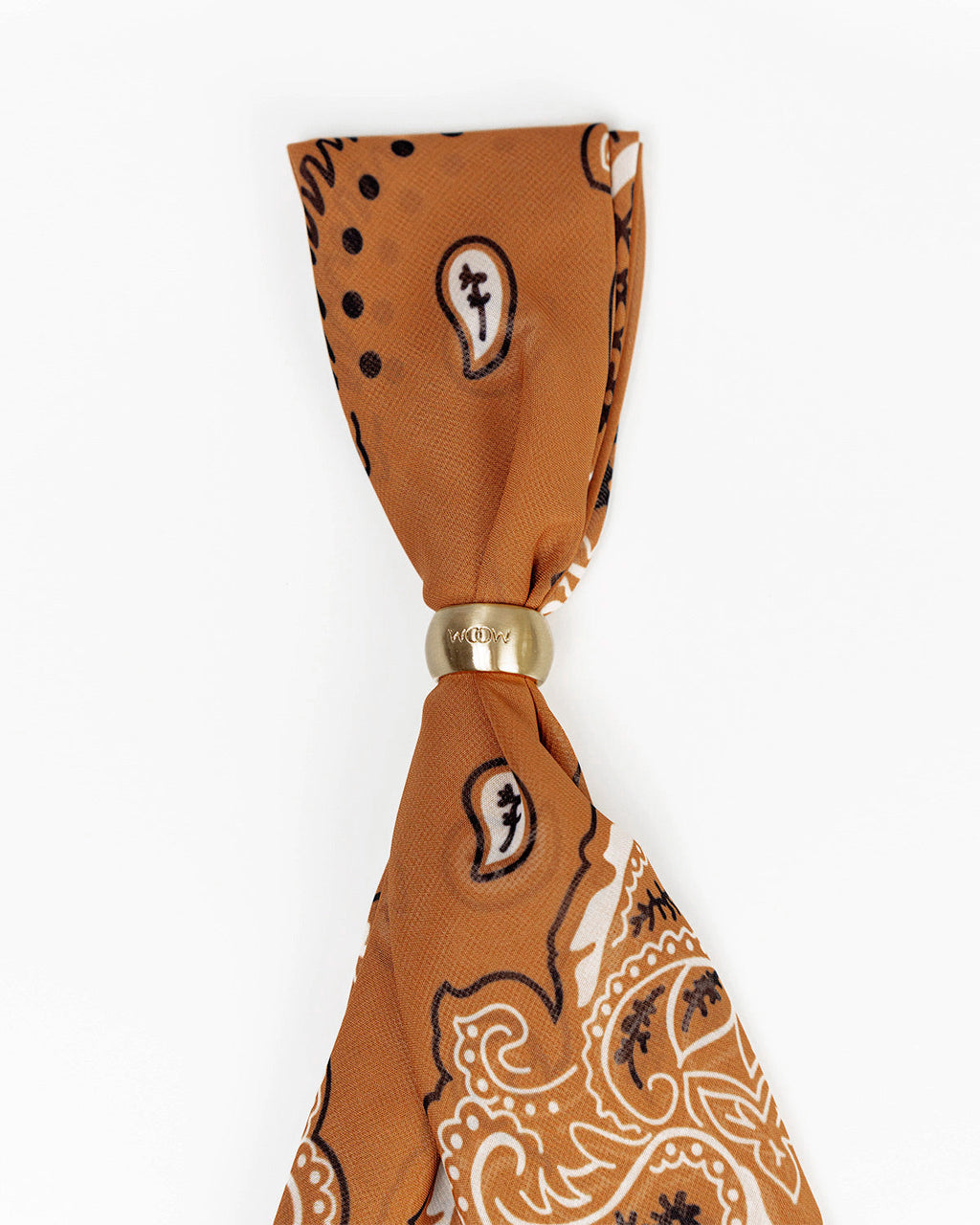 Lenço Voal Paisley Caramelo WOOW