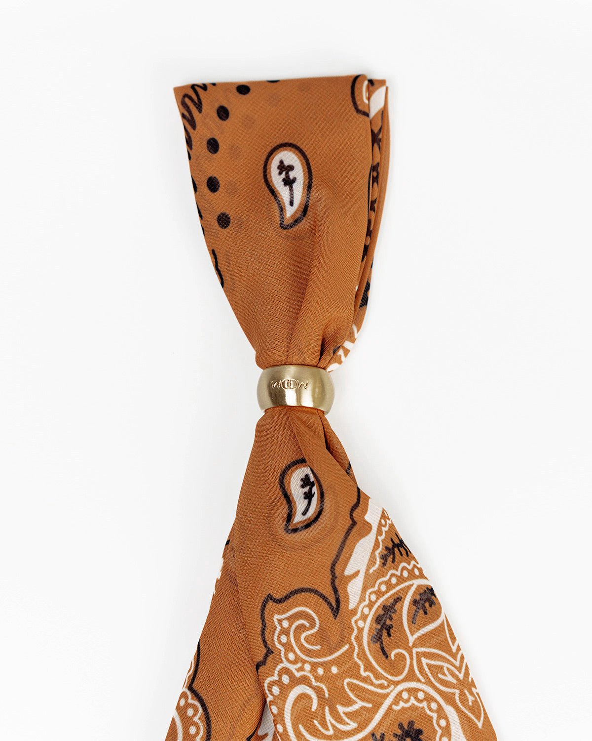 Lenço Voal Paisley Caramelo WOOW