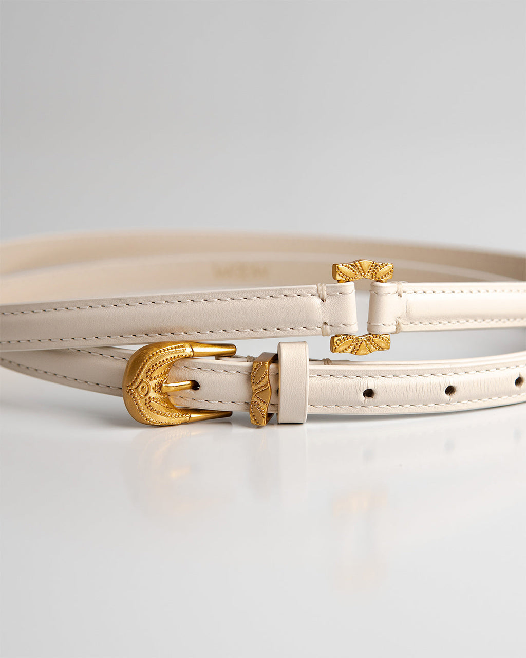 Cinto Vitoria Couro Off White WOOW