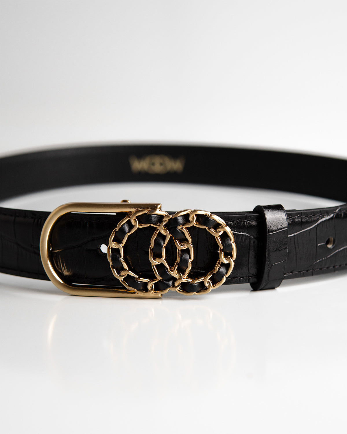 Cinto Celine Couro Preto WOOW