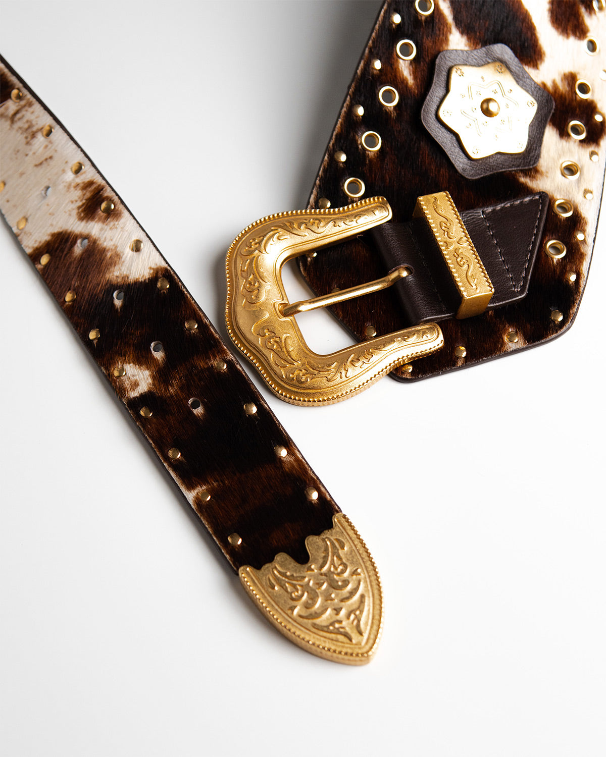 Cinto Taylor Couro Animal Print WOOW