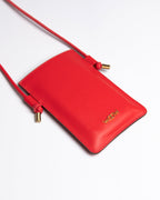 Porta Celular Marina Couro Vermelho WOOW