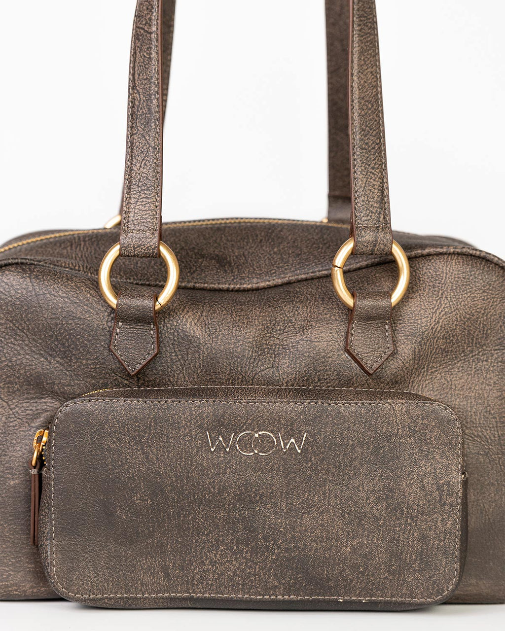 Bolsa Atena em Couro Grey WOOW