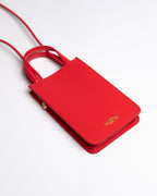 Porta Celular Luna Couro Vermelho WOOW