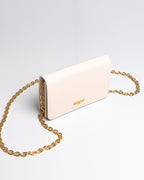 Bolsa Pequena Aura Couro Off White WOOW