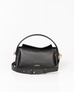 Bolsa Média Clarice em Couro Preto WOOW