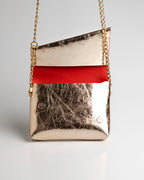Bolsa Pequena Aya Couro Gold WOOW