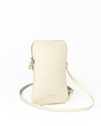 Porta Celular Clara em Couro Off White WOOW