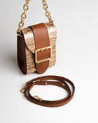 Bolsa Pequena Laila Couro Gold WOOW