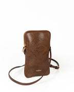 Porta Celular Clara em Couro Marrom WOOW