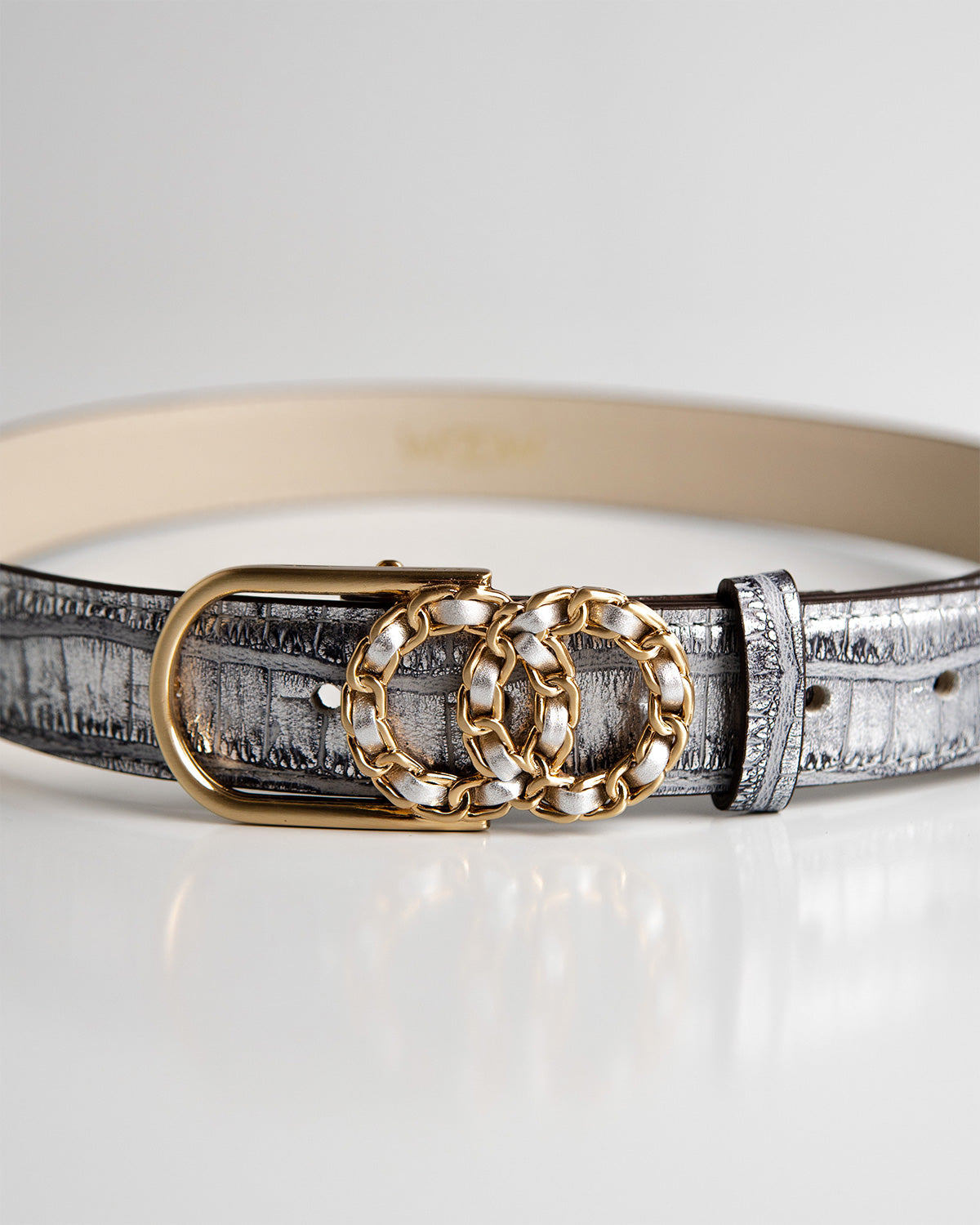 Cinto Celine Couro Silver WOOW