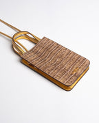 Porta Celular Luna Couro Gold WOOW