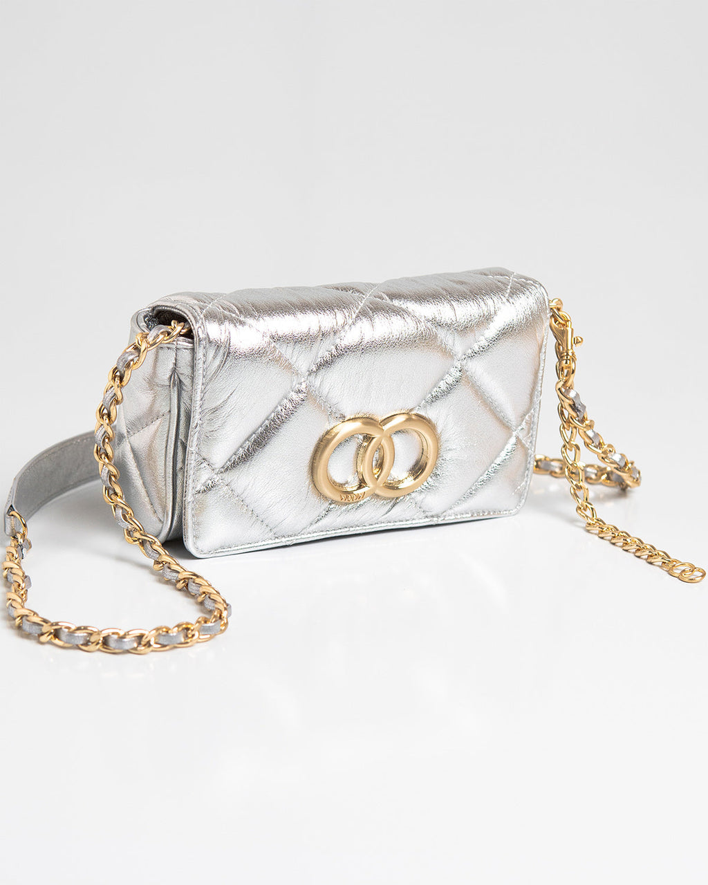 Bolsa Pequena Bella Serena Couro Silver WOOW