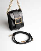 Bolsa Pequena Laila Couro Preto WOOW