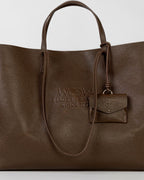 Bolsa Tote Grande Milano Couro Marrom Desert WOOW