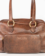 Bolsa Atena em Couro Camel WOOW