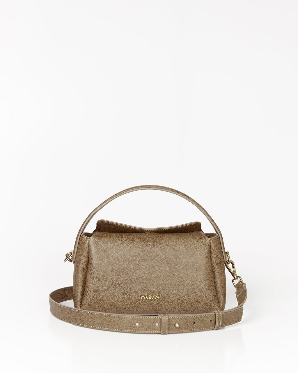Bolsa Média Clarice em Couro Oliva WOOW