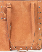 Bolsa Tote Vertical Giulia Couro Camurça Camel WOOW