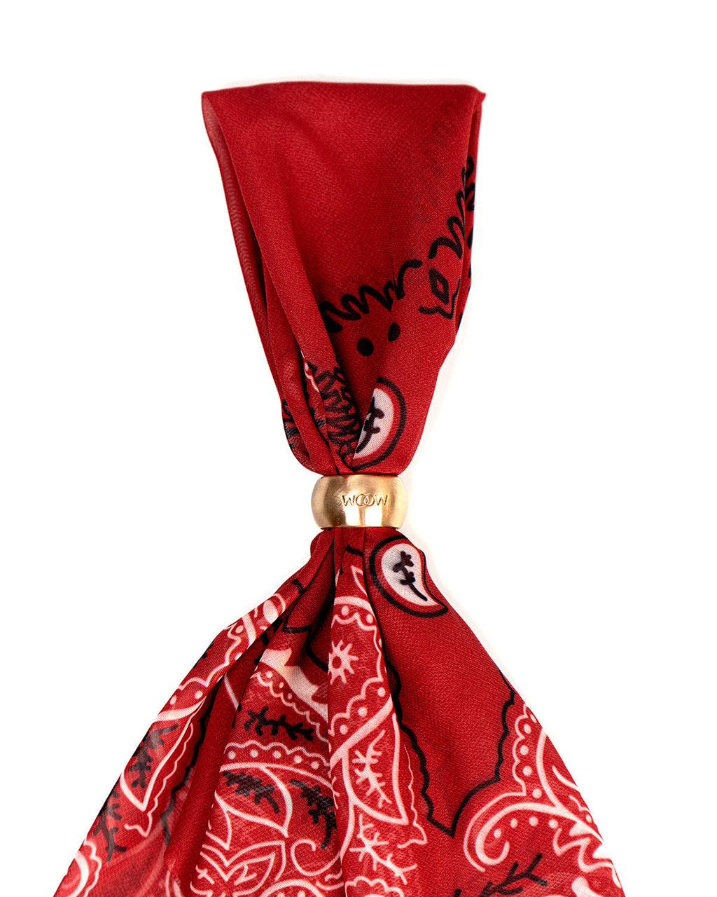 Lenço Voal Paisley Vermelho WOOW