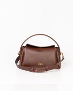 Bolsa Média Clarice em Couro Chocolate WOOW