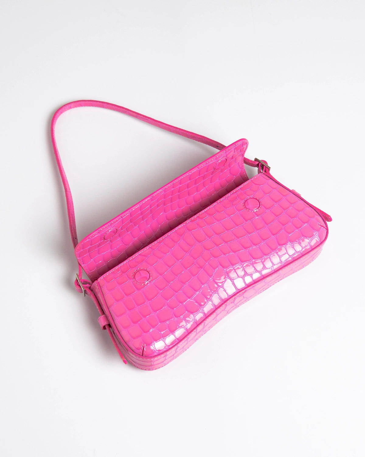 Bolsa Média Giovana Couro Rosa Pink WOOW
