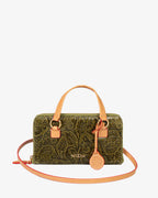 Porta Celular Sara Couro Textura Floral Verde Oliva WOOW