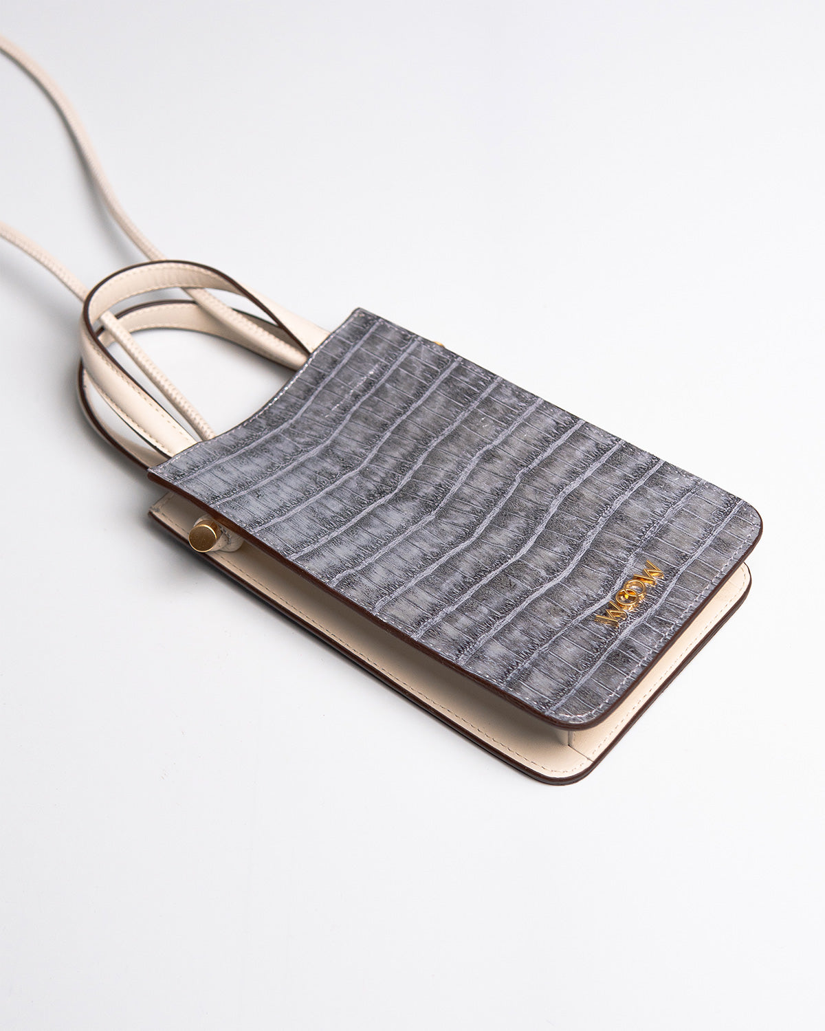 Porta Celular Luna Couro Silver WOOW